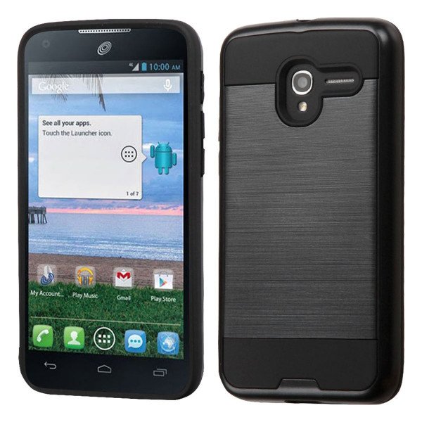 Wholesale Alcatel Stellar Tru 5065N Iron Shield Hybrid Case (Black)